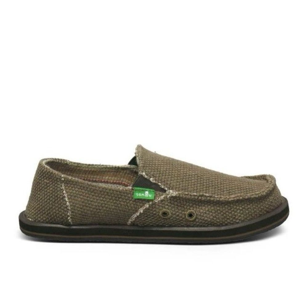 Brand New without Tag Sanuk Vagabond Sidewalk Surfer Slip On Shoes Black Size 2